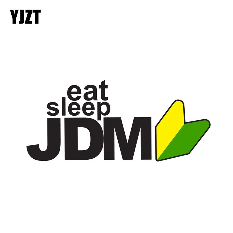 YJZT 12 9 см * 5 автомобильные аксессуары EAT SLEEP JDM спортивные наклейки 6-2252 | Автомобили