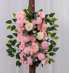 fresh pink 50 см свадебный цветок стена ряд фотографии дисплей поставка шелковые пионы роза искусственный ряд цветов Декор Свадьба железная Арка фон - Цвет: fresh pink