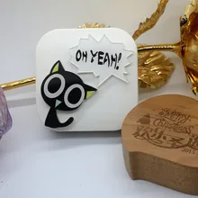 LIUSVENTINA DIY акрил милый черный Кот случайным образом контактные линзы случае с зеркалом Box Контейнер для контактных линз подарок для дети