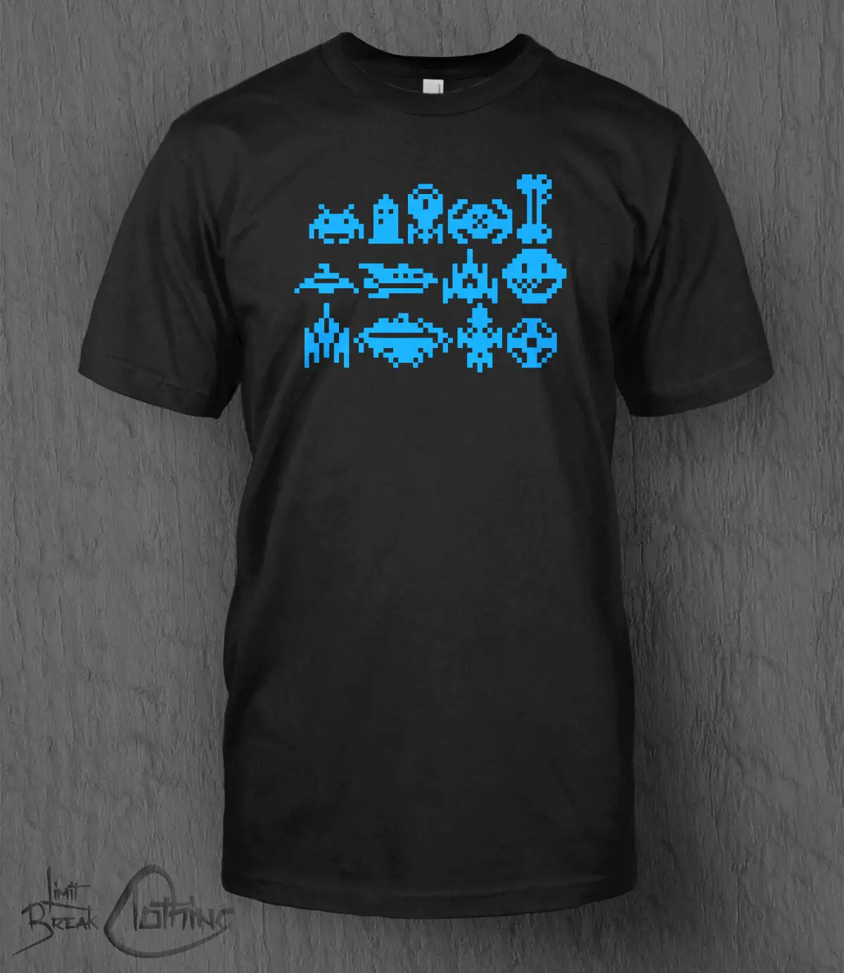 8-битный туда и обратно Футболка мужская Пиксельной графики дрозды Аркады