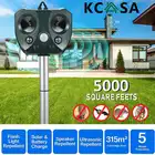 Ультразвуковой отпугиватель животных на солнечной батарее, уличный садовый светильник с датчиком движения, для собак, кошек, енота, кроликов