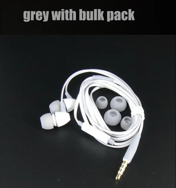 grey with bulk pack TENNMAK фарфоровые наушники 3,5 мм высококачественные металлические наушники* 3 цвета - Цвет: grey with bulk pack