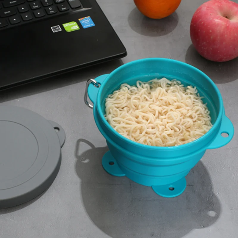 Multi-function Travel Portable Silicone Folding Bowl Anti-fall Outdoor Retractable Picnic Lunch Box Trending Products 2019 | Дом и сад