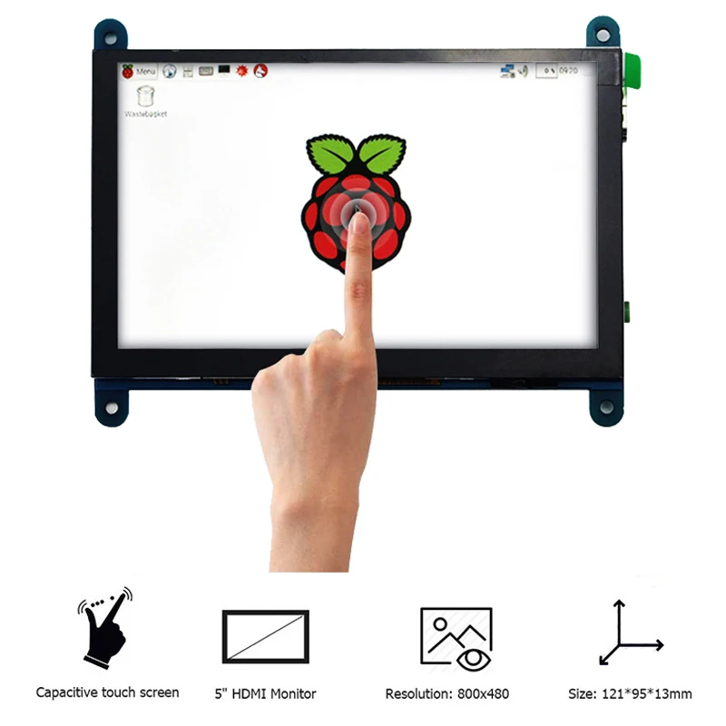 Для Raspberry Pi 3 дисплей 5 дюймов HDMI сенсорный экран 800*480 TFT емкостный ЖК модуль