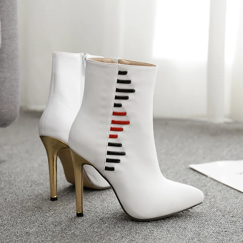 Botines mujer новые модные ботинки из овечьей кожи на осень и зиму золотистые белые