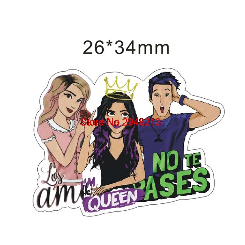 

Printed Cartoon planar resin crafts for DIY Crafts flatback resin decoration 50pcs 26*34mm RET1452