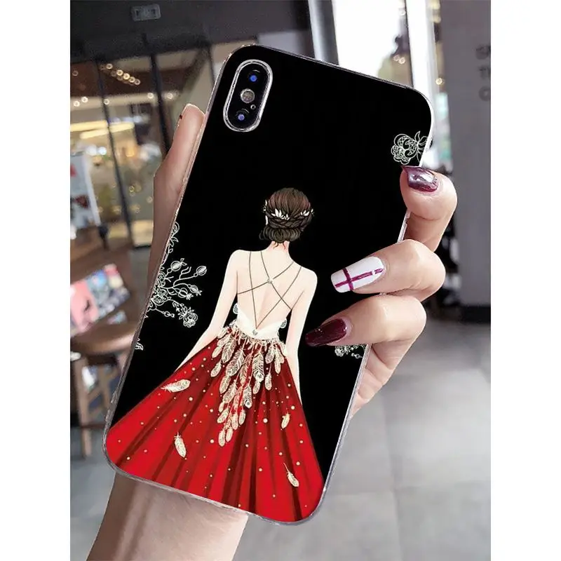Babaite Art Anime Girls Fondos прозрачный мягкий чехол для телефона iPhone X XS MAX 6 6S 7 7plus 8 8Plus 5 5S