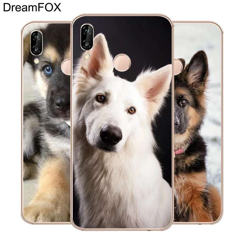 DREAMFOX M497 немецкая овчарка Мягкий ТПУ силиконовый чехол для Huawei Honor 6a 6C 7X9 10 P20 P30 Lite Pro