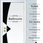 Съемная винтажная настенная наклейка, декор для ванной комнаты, знак на дверь унитаза, Виниловая наклейка, искусство для красивой комнаты, туалета, прачечной, ванной комнаты