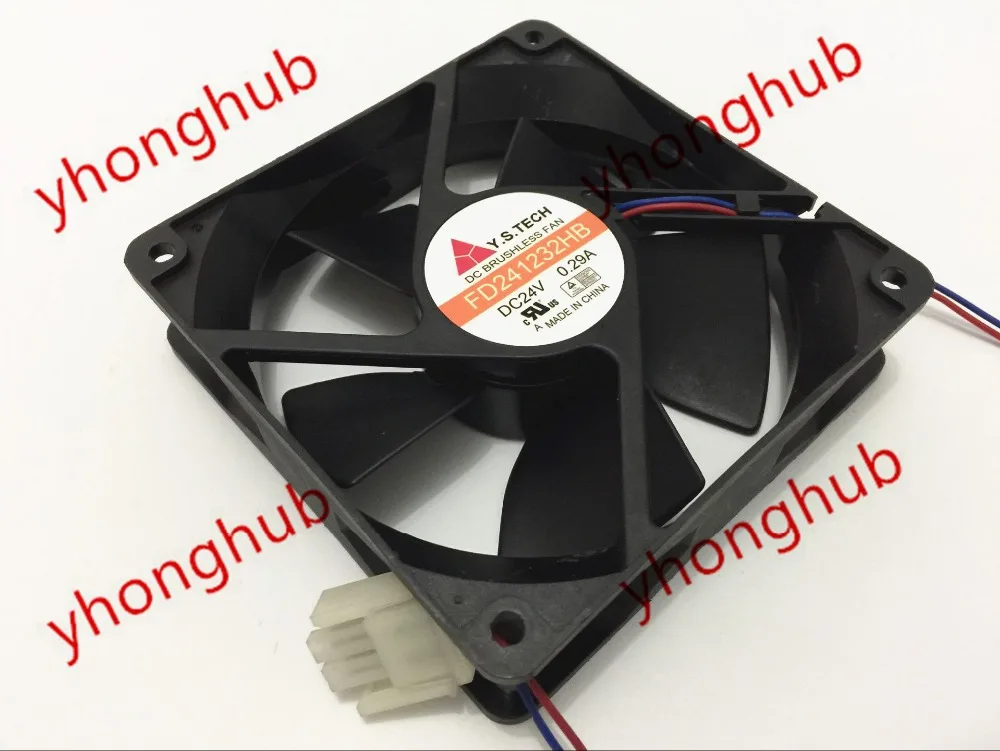 Вентилятор охлаждения сервера Y.S TECH FD241232HB постоянный ток 24 В 0 29 А 120x120x32 мм 2