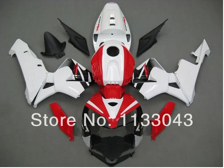 

OEM_quality fairings for CBR600 F5 HONDA CBR600RR 05 06 F5 CBR 600 RR 2005 2006 white red injection mold fairing kit #10Q+tank