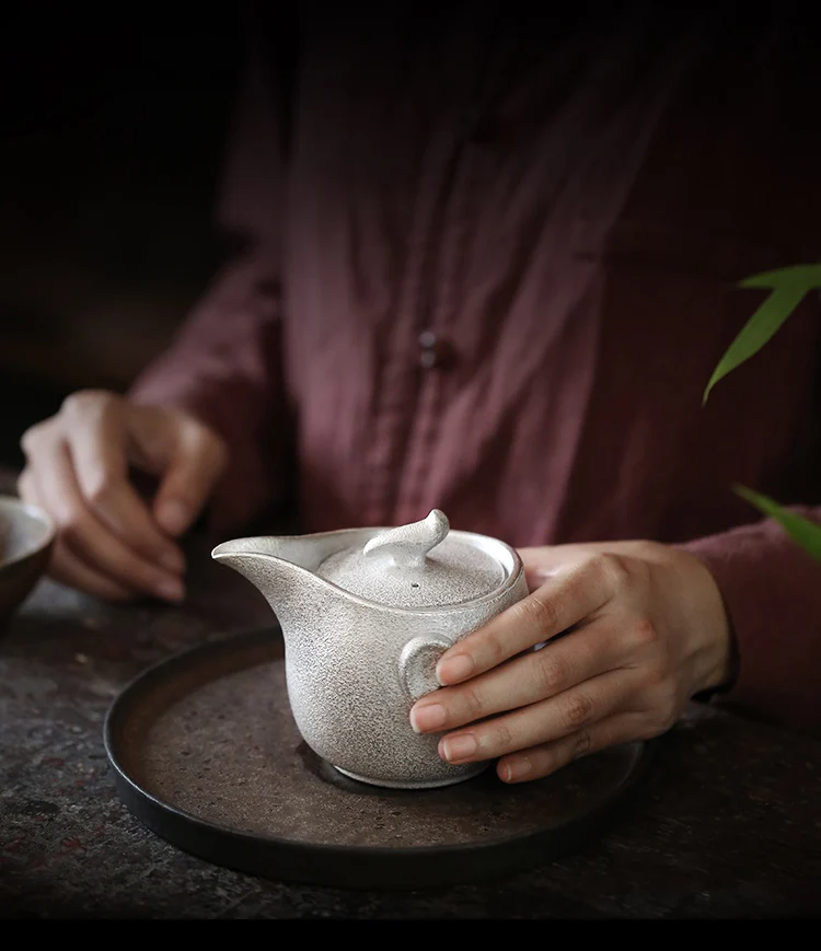 TANGPIN 999 silver and ceramic teapot gaiwan handmade silver tea pot kung fu tea sets drinkware 250ml