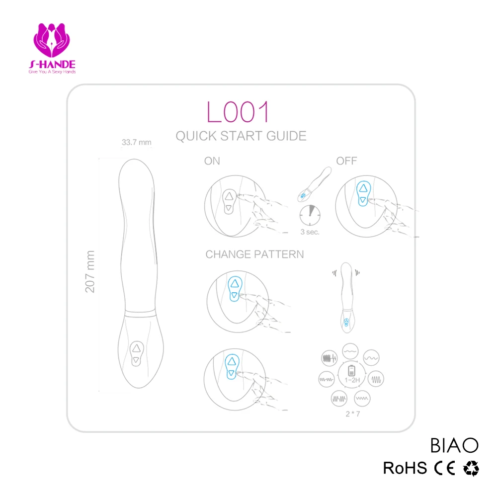 Водонепроницаемый зарядка через USB 7 Скорость вибрации Силиконовые G Spot вибраторы