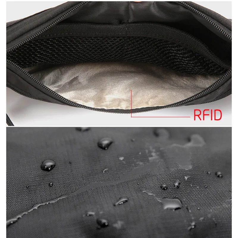 

RFID Blocking Travel Womens Beach Waist Bag Sport Running Belt Bag Female Fanny Pack Men Passport Cover Card Holder Pouch
