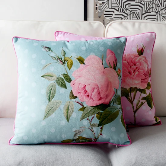 Ручная работа цветы супер мягкий бархат домашний декор подушка льняная