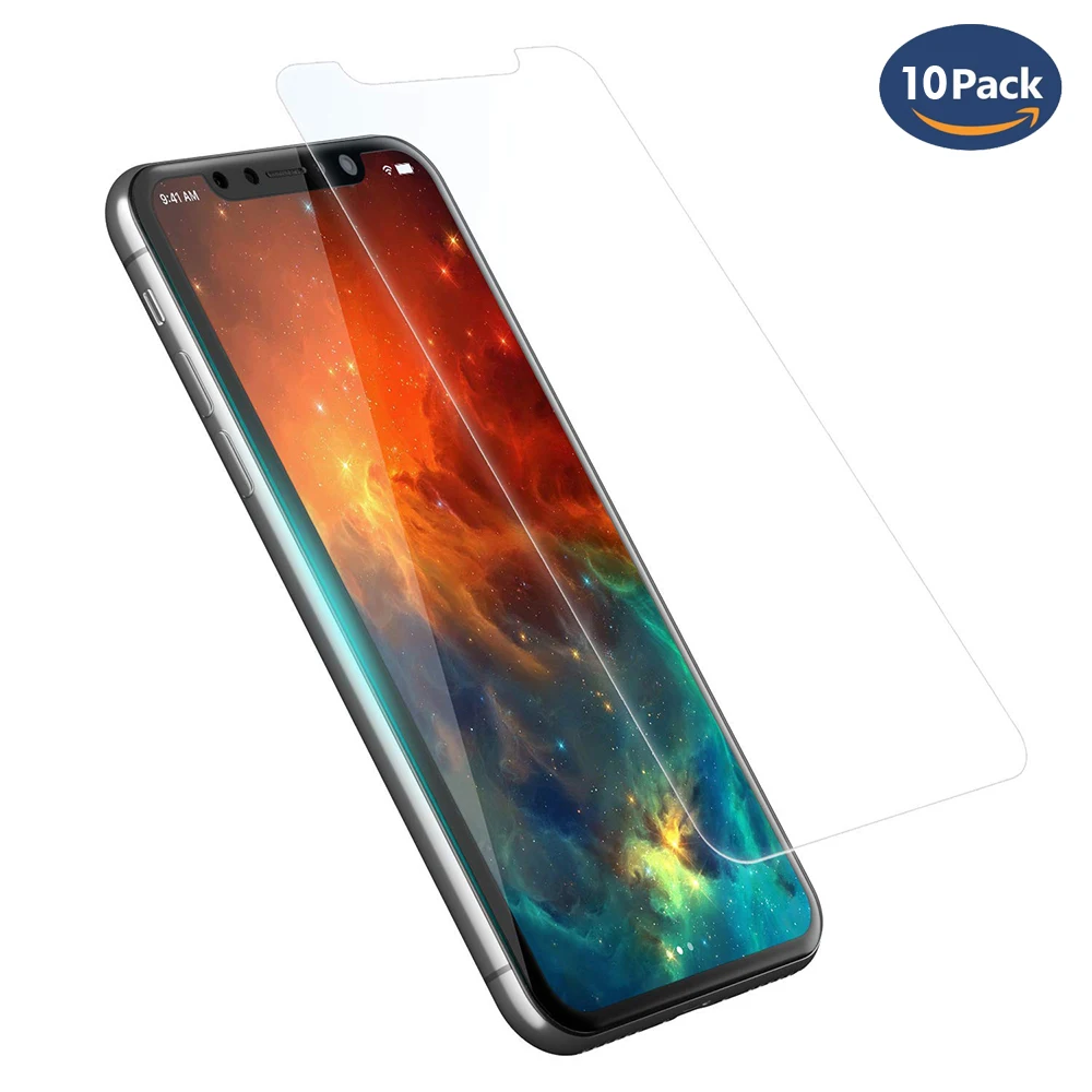 NYFundas 10 шт. закаленное стекло для iphone XS MAX Защита экрана X XR 8 7 6 6S Plus Защитная пленка