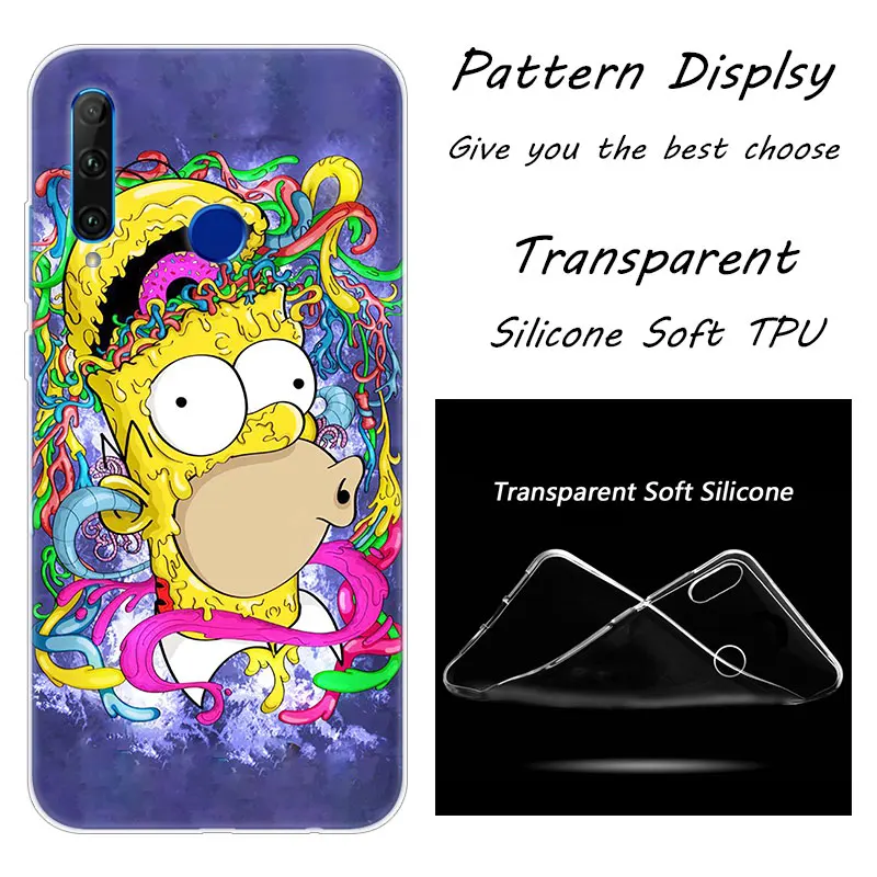 012 Модный мягкий силиконовый чехол Homer Simpson для Huawei Honor 20 20i 10 9 8 Lite 8X 8C 8A 8S 7S 7A Pro View 20 - Цвет: 012