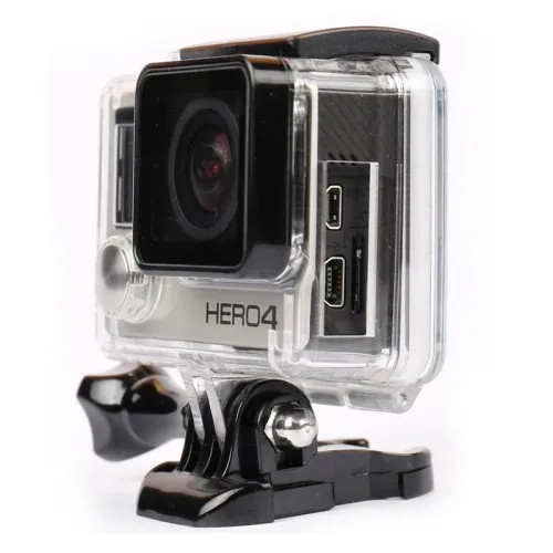 Защитный чехол с каркасом GoPro Hero 4/3 + боковое открытие AV USB HDMI кабель объективом для