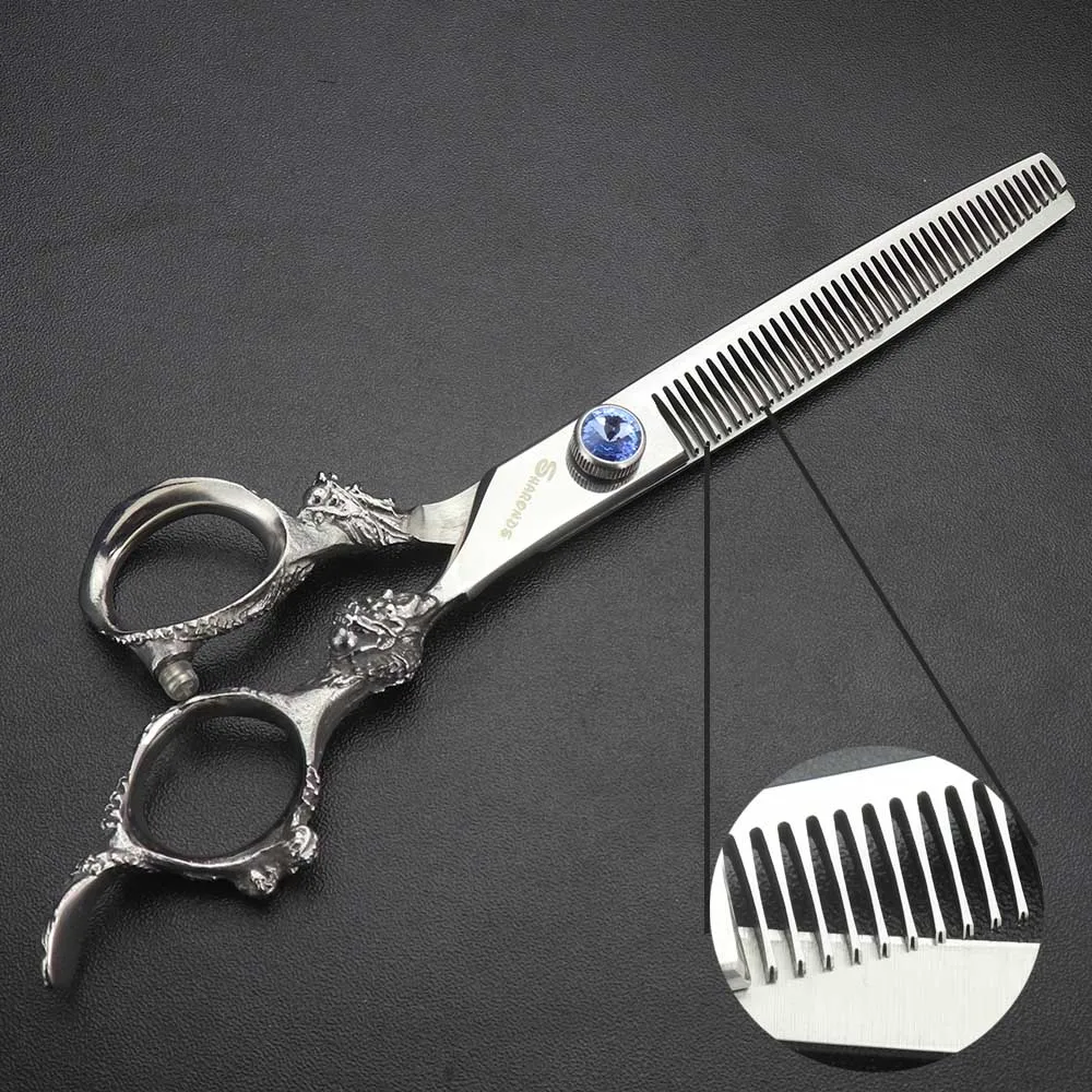 Thinning scissors 7 дюймов Профессиональные парикмахерские Парикмахерские ножницы для парикмахерской ножницы для стрижки волос филировочные японские 440c ножницы для волос - Цвет: Thinning scissors
