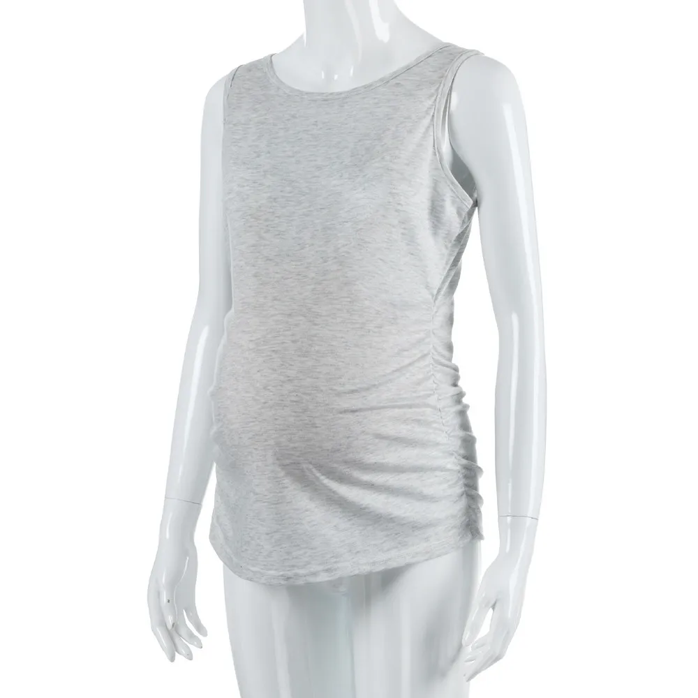 Блузка женская для беременных Классический Топ с оборками сбоку рубашки одежда