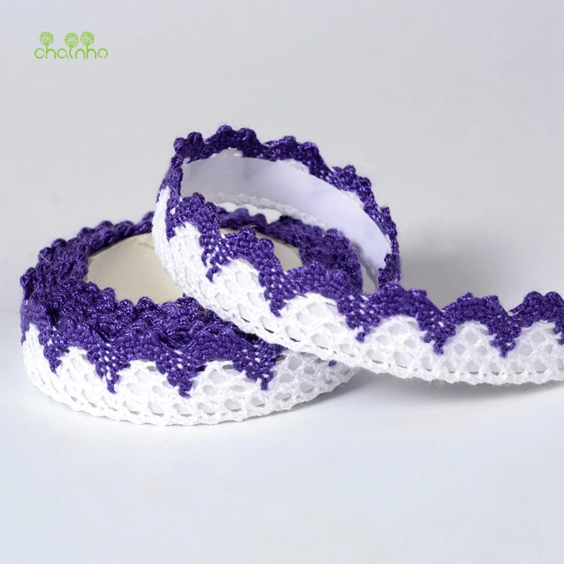 Chainho двойной цвет хлопковая лента кружевная тканевая для самодельных альбомов