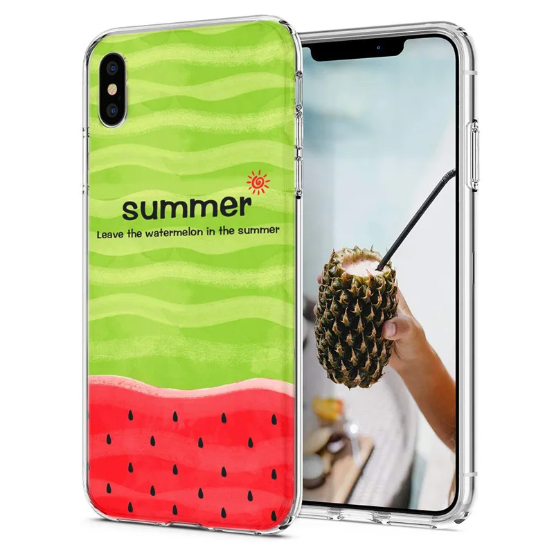 Мягкий чехол для телефона iPhone 6 7 XS Max чехлы из ТПУ цветной пейзаж цветочный узор