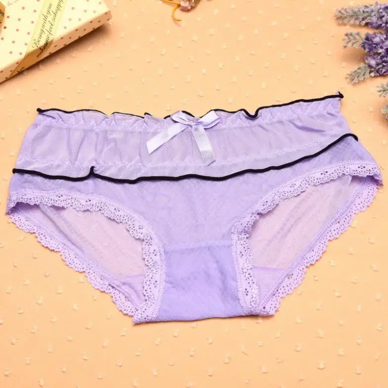 Taobao explosions double gauze side's briefs underwear wholesale sexy panties teen Japanese cute female Q03260 |