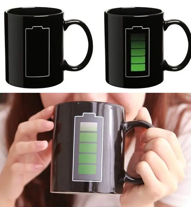 Керамическая чашка с изменением цвета креативная для кофе чувствительная