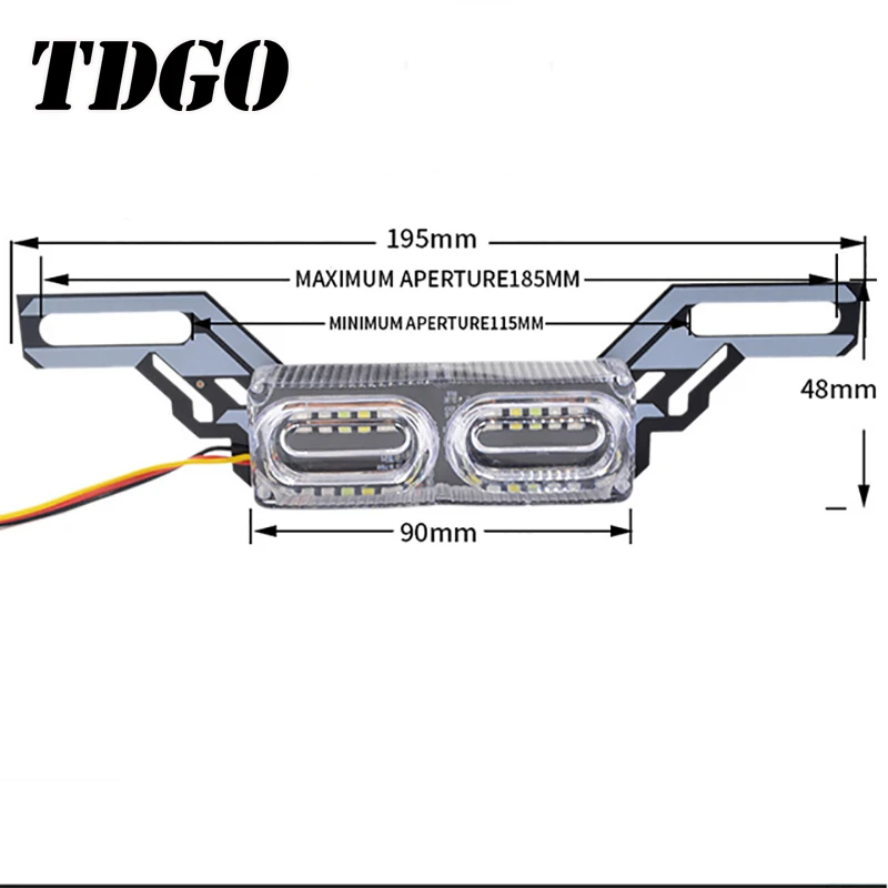 TDGO мотоцикл светодиодный задний фонарь ультра тонкий стоп сигнал Грузовик