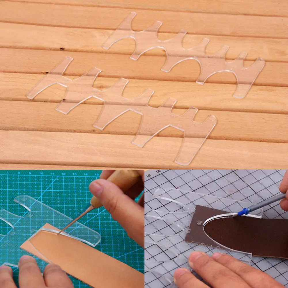 Leathercraft акриловые кожаный ремень меч хвост квадратный трафарет с хвостом