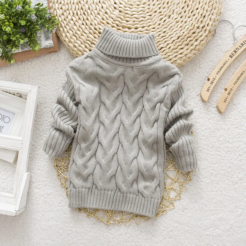 Autumn Winter Children's Sweater 7 Colors Children Turtleneck Kids Pure Color For 2-7 Years 24hours shippment | Детская одежда и