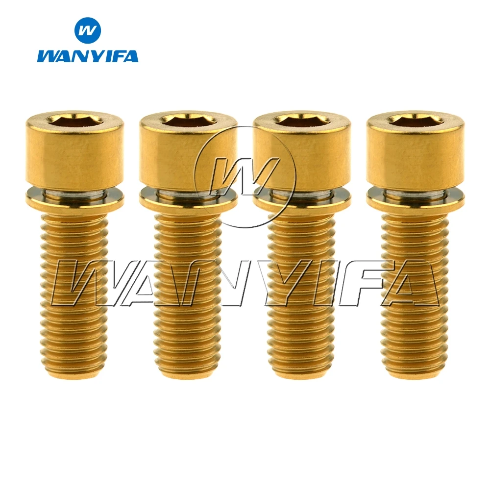 Титановый &quotWanyifa&quot Болт M7x20mm с шайбами для велосипеда велосипедный вынос руля к