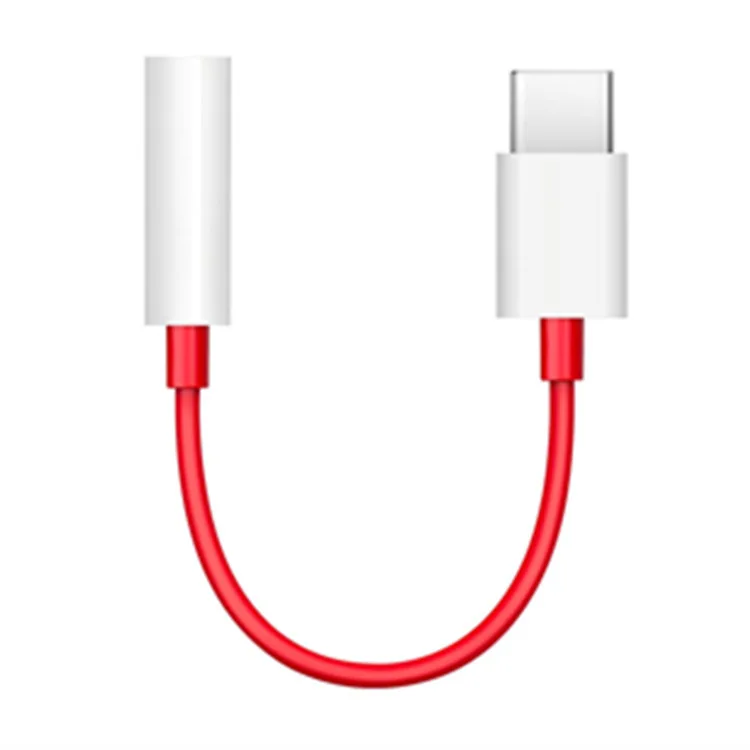 Для Oneplus 6T 7 Pro Usb type C до 3,5 мм адаптер для наушников Aux аудио для One Plus 1+ 6t Usb-c музыкальный конвертер Кабель - Цвет: Красный