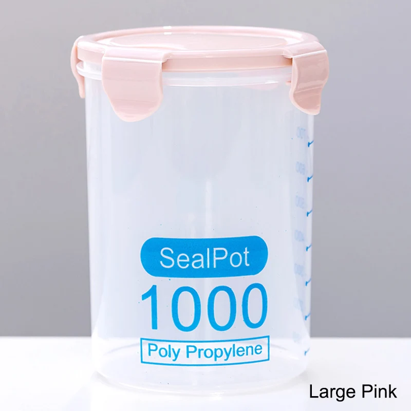 Pink1000 MICCK кухонные Герметичные банки для еды, консервационные банки для холодильника, кухонная коробка для хранения зерна, контейнер для свежих продуктов - Цвет: Pink1000