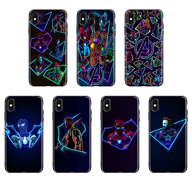 Marvel Человек-паук супергерои Железный человек логотип Мстители эндгейм чехол для