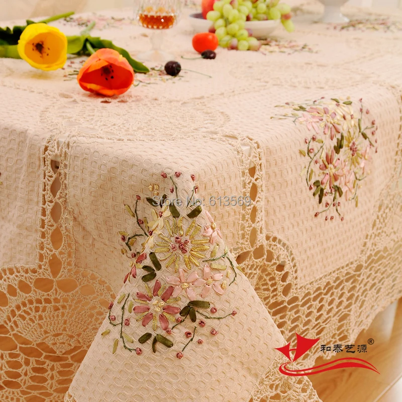 Скатерть хлопковая прямоугольная с вышивкой на новый год|tablecloth red|cloth inserttablecloth paper