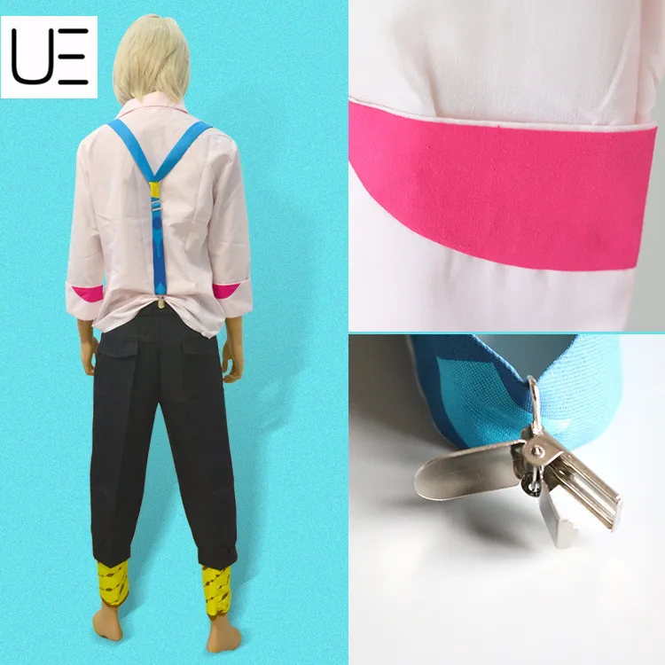 

Tokyo Ghoul JUZO SUZUYA / REI Cosplay Costumes Juuzou Suzuya Full Set Party Uniform ( Shirt + Pants + Braces + Leg guard )