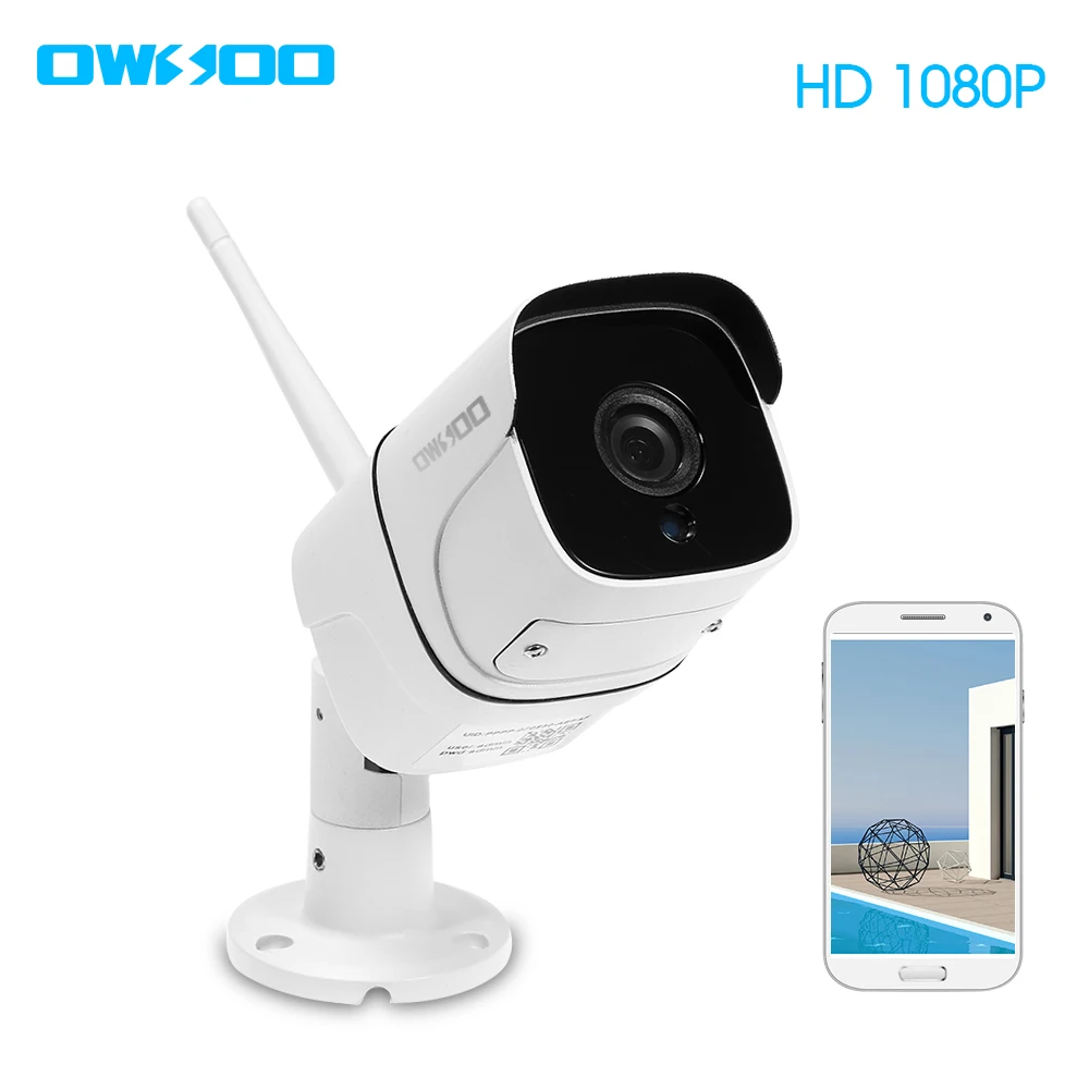 Беспроводная IP-камера OWSOO Wi-Fi HD 1080P IP66 водонепроницаемая с ИК-датчиком движения ONVIF