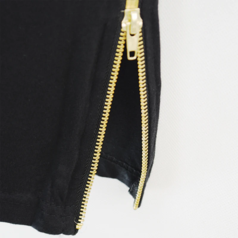 Хип-Хоп мода боковой молнии футболка размер сша ярусного майка мужчины высокие