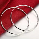 Женские круглые серьги-кольца из серебра 925 пробы, 3550 мм