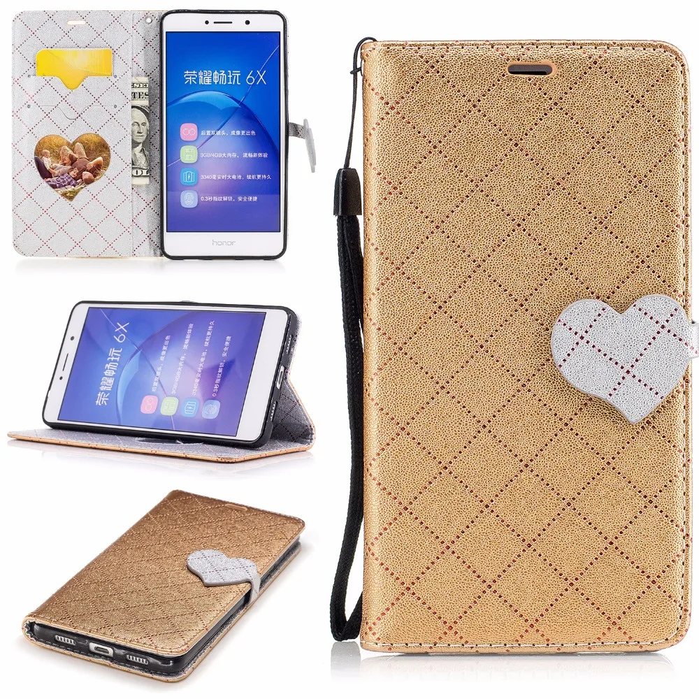 Флип Чехол СПС fundas huawei Honor 6X случае 5 дюймов бумажник клип hoesjes для coque Honor6X откидная