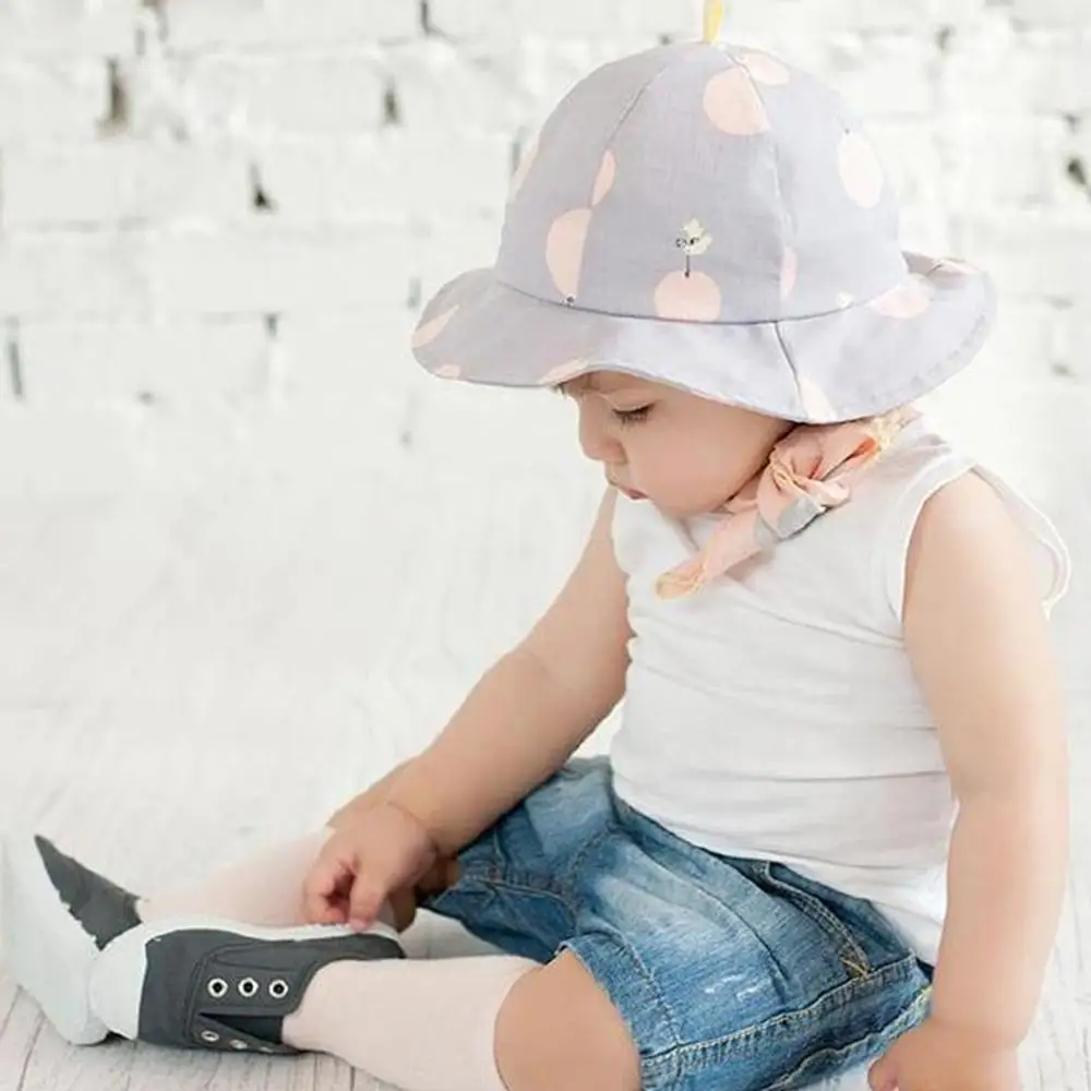 2016 Kawaii Baby Sun Hat Kid Children Girl Summer Outdoor Cotton Cap Printed | Детская одежда и обувь