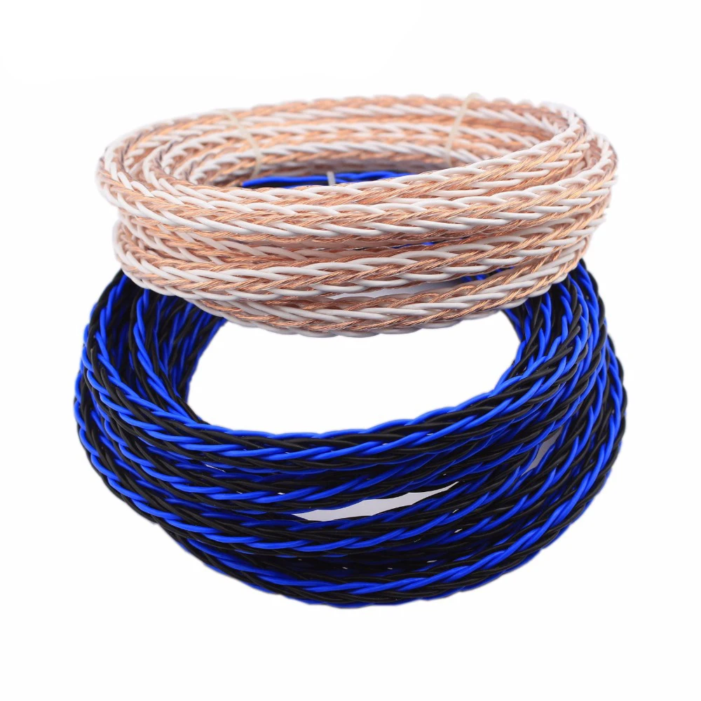 Высококачественный медный провод 8TC PTFE OCC 1 метр для Hi Fi усилителя аудиоколонки 10000