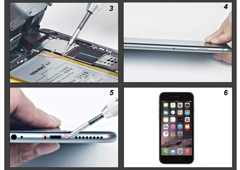 NOHON литиевая батарея для Apple iPhone 6S 6, 7, 5S, 5, iPhone 6S, iPhone 6, iPhone 5S, сменные батареи для телефона, батарея 2060 мА/ч