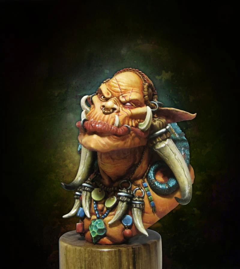 Новинка 1/12 66 мм в разобранном виде древняя женщина Orc бюст набор из смолы DIY
