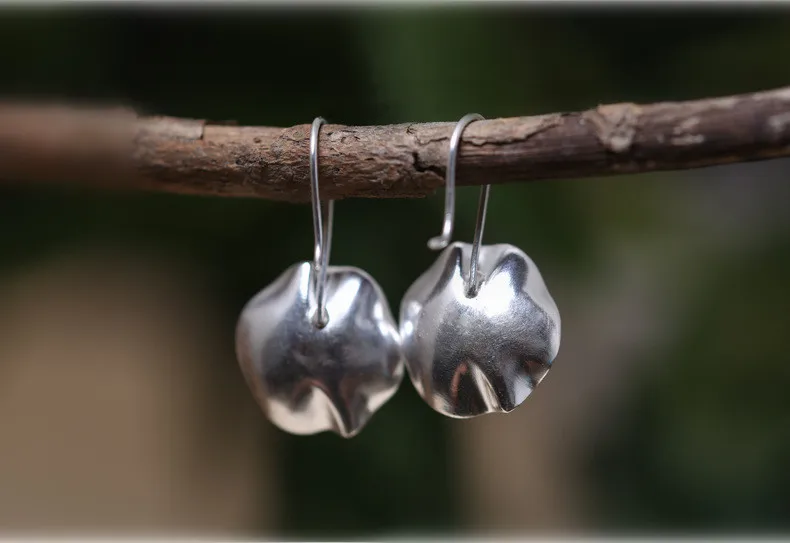 

Uglyless Real S990 Fine Silver Women Elegant Natural Pearls Flower Earrings Handmade Fine Jewelry Romantic Floral Brincos Bijoux