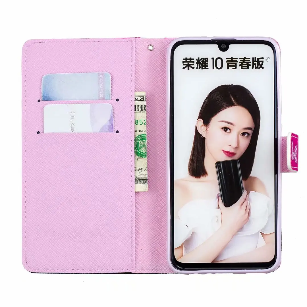 P20 P30 Pro цветок кожаный чехол для Huawei Honor 10 9 Lite 7A 7C 8A 8C P Smart Nova 3 3i Y7 Y9 Y5 Y6 Prime Чехол кошелек сумка