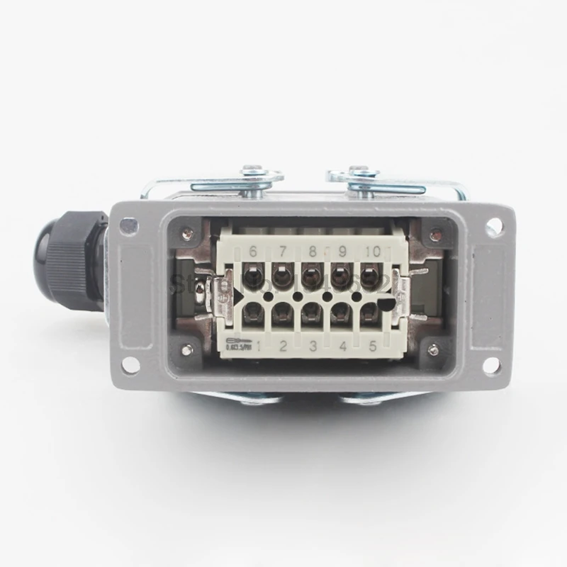 Сверхмощные разъемы HDC-HE-010-1 F/M 10pin 16A промышленный прямоугольный авиационный разъем