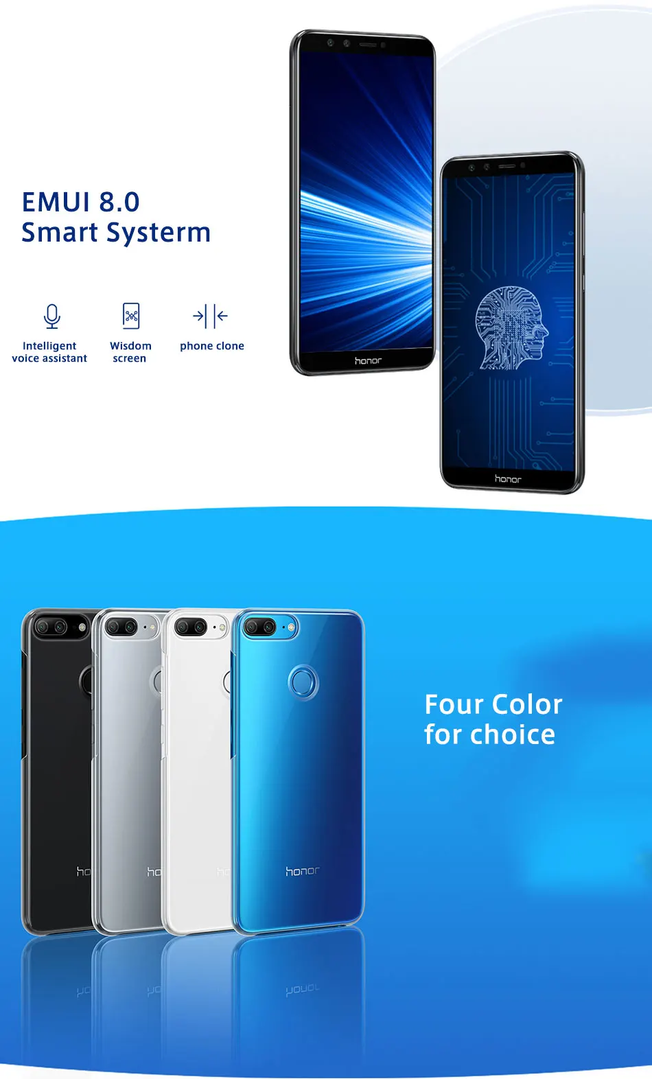 Мобильный телефон Honor 9 Lite 4G LTE, 5,65 дюймов, 4 Гб ОЗУ, 64 Гб ПЗУ, четыре ядра, Android 8,0, двойная фронтальная камера, 13 МП, 2 МП, смартфон