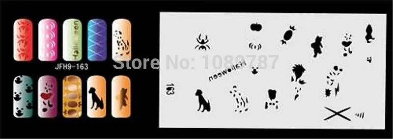 ABEST многоразовый фототрафарет 300 дизайнов 20 листов шаблона набор 9|nail art stencils|airbrush